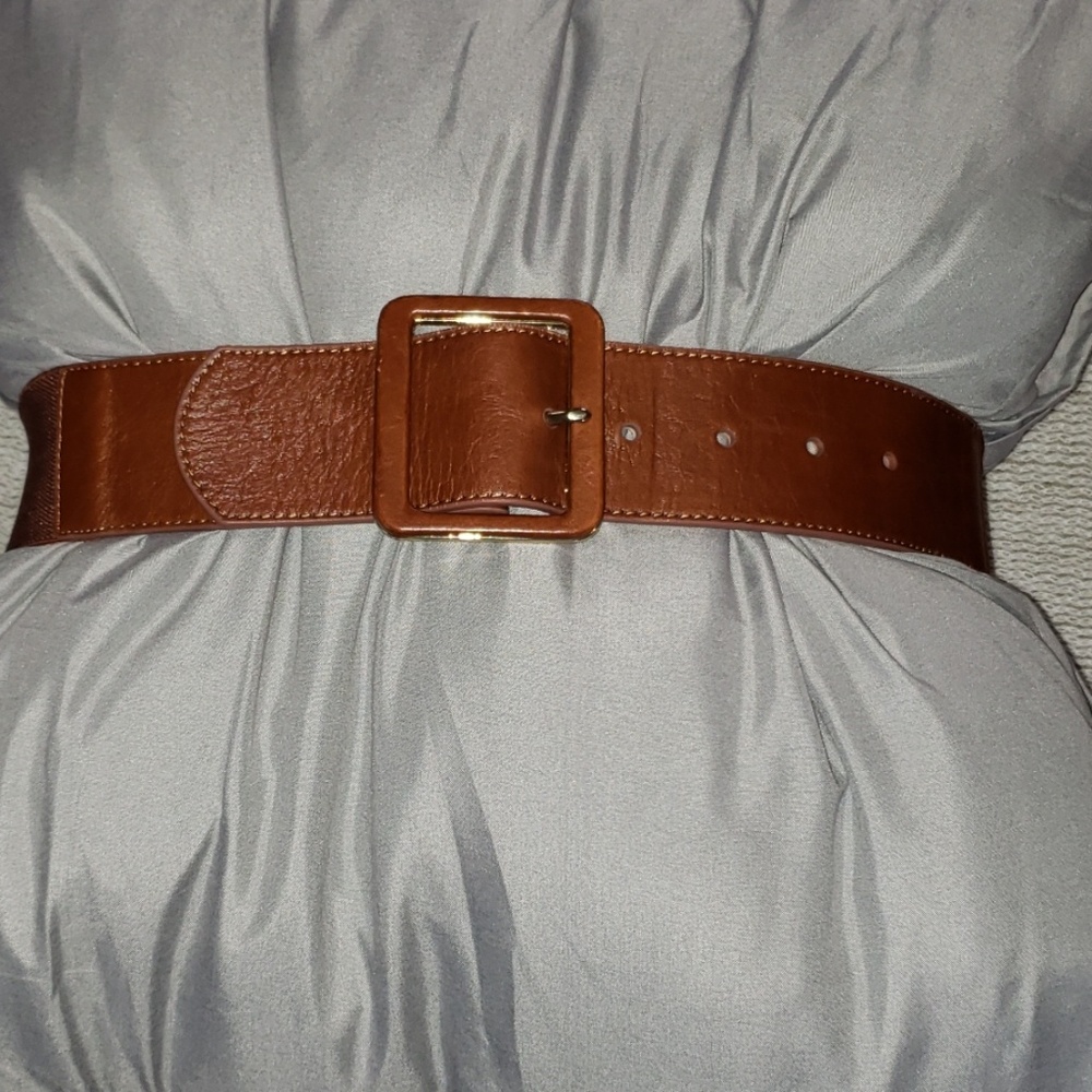 Brown leather belt